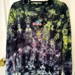 Blind Rooster tye dye floral sweatshirt